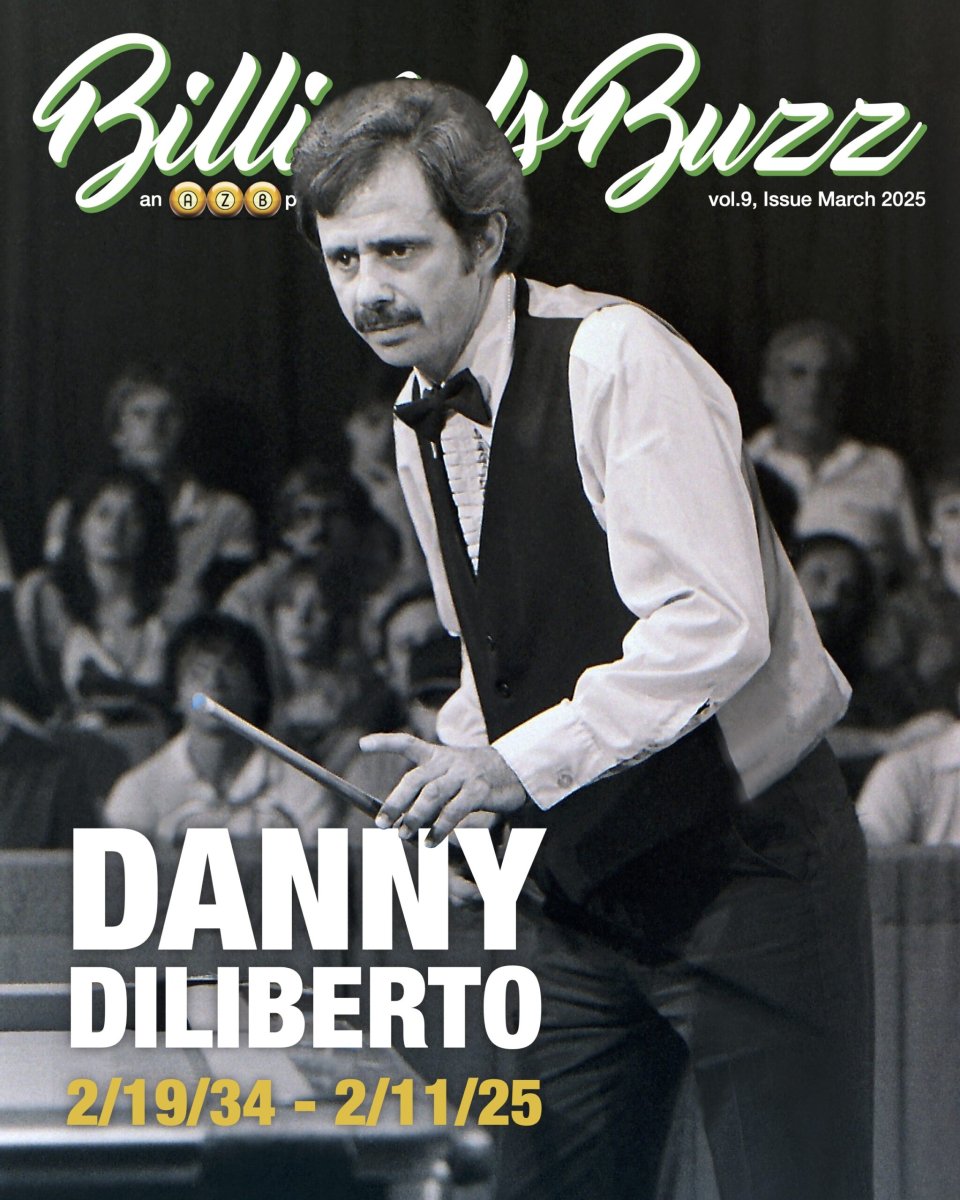 Danny DiLiberto on the cover of Billiards Buzz, March 2025