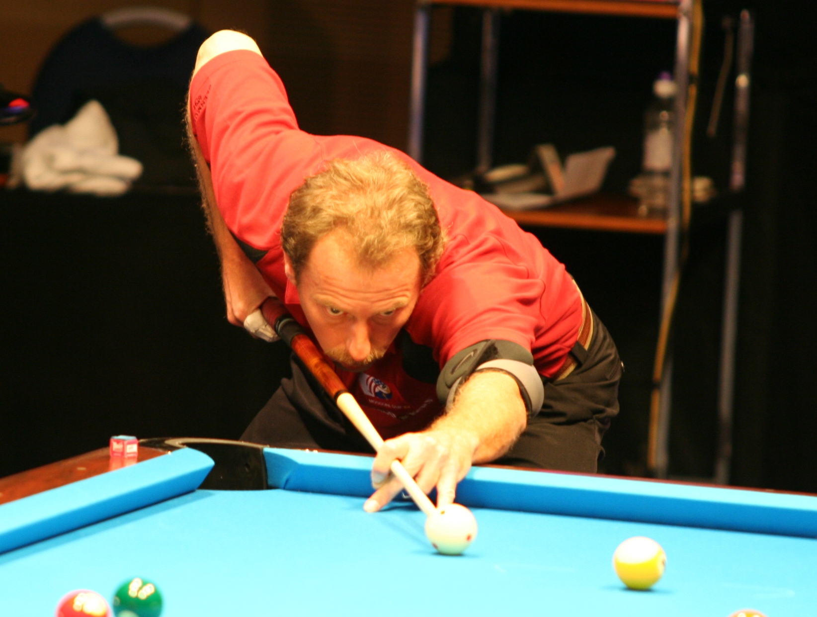 Earl Strickland shooting at the Mosconi Cup 2008 — the caliber of player who walked through rooms like the Golden 8 Ball