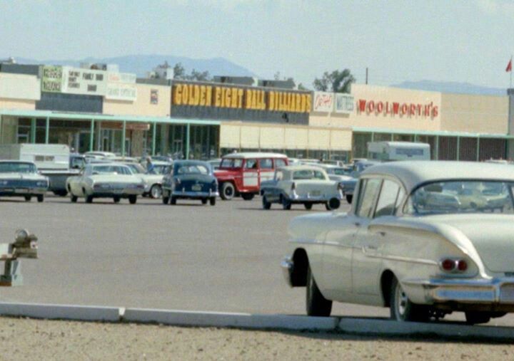 Golden Eight Ball Billiards — the original storefront in the Price Club Plaza, Indian School Road and Grand Avenue, Phoenix